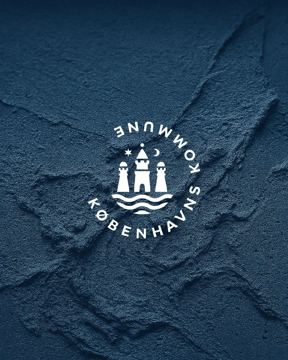 Københavns Kommunes segl på blå baggrund